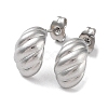 Non-Tarnish 304 Stainless Steel Croissant Ear Studs for Women EJEW-P234-02P-1