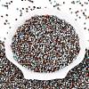 Opaque Picasso Cylinder Glass Beads SEED-Q039-06A-12-2