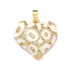 Brass Micro Pave Cubic Zirconia Pendants KK-D235-07G-01-1