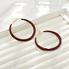 Brass Ring Hoop Earrings EJEW-A121-12C-G-1