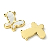 Ion Plating(IP) 304 Stainless Steel Pave Shell Pendants FIND-Z028-10G-2