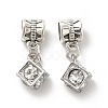 Rack Plating Alloy Crystal Rhinestone European Dangle Charms PALLOY-P289-02P-1