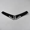 Polyester & Glass Rhinestone Fake Shirt Collar DIY-WH0060-71B-1