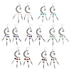 7 Pairs Gemstone Dangle Earrings EJEW-JE06710-3