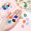 22Pcs 11 Colors Cat Eye Cabochons CE-SC0001-03-3