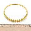 Brass Micro Pave Clear Cubic Zirconia Hinged Bangles for Women BJEW-S168-02G-3