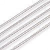 Tarnish Resistant 201 Stainless Steel Curb Chains CHS-L017-22G-1