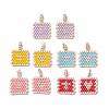 2Pcs Handmade MIYUKI Round Rocailles Seed Loom Pattern PALLOY-MZ00186-1