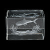 3D Laser Engraving Animal Glass Figurine DJEW-R013-01B-2