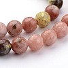 Natural Plum Blossom Jasper Beads Strands G-K152-07-6mm-2