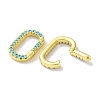 Rack Plated Brass Micro Pave Cubic Zirconia Clasps X-KK-Z039-06A-G-2