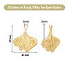24Pcs 3 Colors 201 Stainless Steel Pendants Ion Plating(IP) STAS-DC0013-48-2