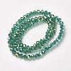 Electroplate Transparent Glass Beads Strands EGLA-A034-T6mm-T05-2