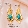 Alloy Rhinestone Stud Dangle Earrings for Women WG327FE-01-4