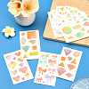 36Pcs 3 Style PVC Waterproof Self-Adhesive Picture Stickers STIC-SP0001-10-5