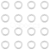 20Pcs 925 Sterling Silver Round Rings STER-BBC0009-64B-S-1