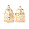 Brass Micro Pave Cubic Zirconia Pendants KK-A279-23G-1