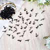 300Pcs Flat Round Iron Brads IFIN-CP0001-08-3
