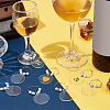 Blank Acrylic Wine Glass Charms AJEW-AB00150-4