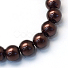 Baking Paint Pearlized Glass Pearl Round Bead Strands X-HY-Q003-10mm-40-2