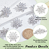 6Pcs Brass Shank Buttons Micro Pave Cubic Zirconia BUTT-FG0001-37-4