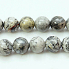 Natural Map Stone/Picasso Stone/Picasso Jasper Beads Strands G-G047-4mm-1