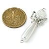 Acrylic Imitation Pearl & Glass Angel Connector Charms PALLOY-MZ00288-2