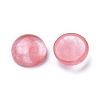 Cherry Quartz Glass Cabochons G-P393-R59-10MM-2