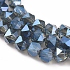 Electroplate Glass Beads Strands EGLA-L018-B-FR03-2