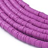 Flat Round Handmade Polymer Clay Bead Spacers CLAY-R067-4.0mm-05-3