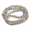 Transparent Electroplate Glass Beads Strands GLAA-G116-03A-HR03-2