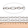 201 Stainless Steel Oval Link Chains CHS-F024-02B-P-2