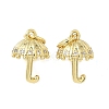 Brass Micro Pave Clear Cubic Zirconia Pendants KK-Z120-59B-G-1