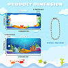 Rectangle Marine Life Theme PVC Hangtag Ornaments HJEW-WR0001-13-2