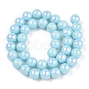 Electroplate Opaque Glass Beads Strands GLAA-T032-P6mm-AB10-2