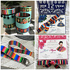 2Rolls 2 Styles Stripe Pattern Printed Polyester Grosgrain Ribbon OCOR-TA0001-37M-14