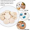 96Pcs 5 Style Natural Wood Circle Pendants WOOD-NB0001-83-4