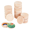 Undyed Wood Cabochons WOOD-WH0026-06A-1