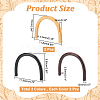 6Pcs 3 Style Wooden U-Shaped Bag Handles FIND-PH0010-41-2