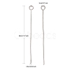 Tarnish Resistant Stainless Steel Eye Pin Jewelry Findings X-STAS-E013-0.6x40mm-5