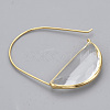 Brass Hoop Earrings EJEW-T007-04G-02-NF-3