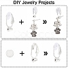 36Pcs Brass Clip-on Earring Converters Findings KK-SP0001-10S-6