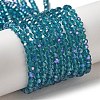 Electroplate Transparent Glass Beads Strands EGLA-A035-T3mm-L12-1