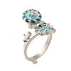 Helm & Butterfly Enamel Rotatable Cuff Rings for Women RJEW-R005-09P-5