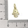Brass Micro Pave Cubic Zirconia Charms KK-E092-25G-02-3