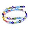 Flat Round Handmade Millefiori Glass Beads X-LK-R004-54-2