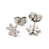 Non-Tarnish 304 Stainless Steel Snowflake Stud Earrings for Women EJEW-I281-34P-2
