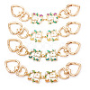 4Pcs 4 Colors Cat Back Shaped Alloy Enamel Heart Link Bag Strap AJEW-TAC00035-3