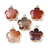 Natural Red Agate Pendants G-P566-01G-02-1