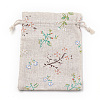 Polycotton(Polyester Cotton) Packing Pouches Drawstring Bags ABAG-S003-04A-2